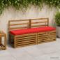 Preview: ARDEBO.de - 1-teiliges Bankkissen VUGHT 100 % Polyester Rot 150 x 40 x 5 cm