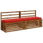Preview: 1-teiliges Bankkissen VUGHT 100 % Polyester Rot 170 x 40 x 5 cm