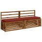 Preview: 2-teilige Bankkissen VUGHT 2 stk. 100 % Polyester Rot