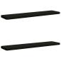 Preview: ARDEBO.de - 2-teilige Bankkissen VUGHT 2 stk. 100 % Polyester Schwarz