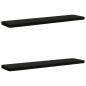 Preview: ARDEBO.de - 2-teilige Bankkissen VUGHT 2 stk. 100 % Polyester Schwarz