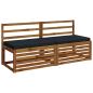 Preview: 2-teilige Bankkissen VUGHT 2 stk. 100 % Polyester Dunkelblau