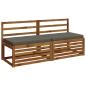 Preview: 2-teilige Bankkissen VUGHT 2 stk. 100 % Polyester Grau