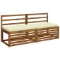 Preview: 2-teilige Bankkissen VUGHT 2 stk. 100 % Polyester Creme