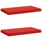 Preview: ARDEBO.de - 2-teilige Bankkissen VUGHT 2 stk. 100 % Polyester Rot