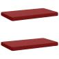Preview: ARDEBO.de - 2-teilige Bankkissen VUGHT 2 stk. 100 % Polyester Weinrot
