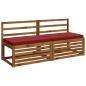 Preview: 2-teilige Bankkissen VUGHT 2 stk. 100 % Polyester Weinrot