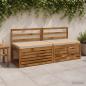 Preview: ARDEBO.de - 2-teilige Bankkissen VUGHT 2 stk. 100 % Polyester Sand