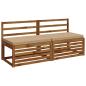 Preview: 2-teilige Bankkissen VUGHT 2 stk. 100 % Polyester Sand