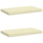 Preview: ARDEBO.de - 2-teilige Bankkissen VUGHT 2 stk. 100 % Polyester Creme