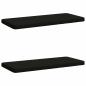 Preview: ARDEBO.de - 2-teilige Bankkissen VUGHT 2 stk. 100 % Polyester Schwarz