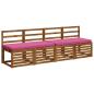 Preview: 2-teilige Bankkissen VUGHT 2 stk. 100 % Polyester Rosa