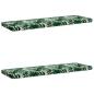 Preview: ARDEBO.de - 2-teilige Bankkissen VUGHT 2 stk. 100 % Polyester Blattmuster