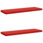 Preview: ARDEBO.de - 2-teilige Bankkissen VUGHT 2 stk. 100 % Polyester Rot