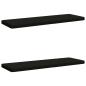 Preview: ARDEBO.de - 2-teilige Bankkissen VUGHT 2 stk. 100 % Polyester Schwarz