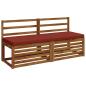 Preview: 2-teilige Bankkissen VUGHT 2 stk. 100 % Polyester Rot