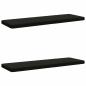 Preview: ARDEBO.de - 2-teilige Bankkissen VUGHT 2 stk. 100 % Polyester Schwarz