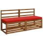 Preview: 1-teiliges Bankkissen VUGHT 100 % Polyester Rot 160 x 50 x 5 cm