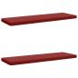 Preview: ARDEBO.de - 2-teilige Bankkissen VUGHT 2 stk. 100 % Polyester Weinrot