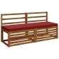 Preview: 2-teilige Bankkissen VUGHT 2 stk. 100 % Polyester Weinrot