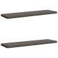 Preview: ARDEBO.de - 2-teilige Bankkissen VUGHT 2 stk. 100 % Polyester Grau
