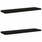 Preview: ARDEBO.de - 2-teilige Bankkissen VUGHT 2 stk. 100 % Polyester Schwarz
