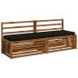 Preview: 2-teilige Bankkissen VUGHT 2 stk. 100 % Polyester Schwarz