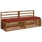Preview: 2-teilige Bankkissen VUGHT 2 stk. 100 % Polyester Rot