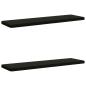 Preview: ARDEBO.de - 2-teilige Bankkissen VUGHT 2 stk. 100 % Polyester Schwarz