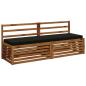 Preview: 2-teilige Bankkissen VUGHT 2 stk. 100 % Polyester Schwarz