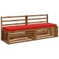 Preview: 1-teiliges Bankkissen VUGHT 100 % Polyester Rot 180 x 50 x 5 cm