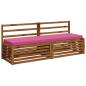 Preview: 2-teilige Bankkissen VUGHT 2 stk. 100 % Polyester Rosa