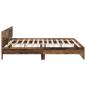 Preview: Bettgestell mit Kopfteil Altholz 200 x 200 cm Holzwerkstoff