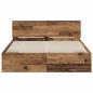 Preview: Bettgestell mit Kopfteil Altholz 140 x 200 cm Holzwerkstoff