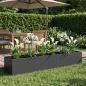 Preview: ARDEBO.de - Garten-Pflanzgefäß Schwarz 360 x 80 x 60 cm Kaltgewalzter Stahl