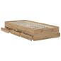 Preview: Bettgestell mit Stauraum mit Speicher Artisan-Eiche 90 x 200 cm