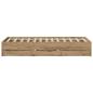 Preview: Bettgestell mit Stauraum mit Speicher Artisan-Eiche 90 x 200 cm