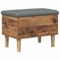 Preview: ARDEBO.de - Aufbewahrungsbank mit Kissen Eichenholz 62 x 42 x 46 cm