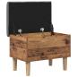 Preview: Aufbewahrungsbank mit Kissen Eichenholz 62 x 42 x 46 cm