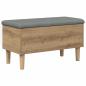 Preview: ARDEBO.de - Aufbewahrungsbank mit Kissen Artisan-Eiche 82 x 42 x 46 cm
