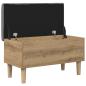 Preview: Aufbewahrungsbank mit Kissen Artisan-Eiche 82 x 42 x 46 cm
