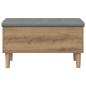 Preview: Aufbewahrungsbank mit Kissen Artisan-Eiche 82 x 42 x 46 cm
