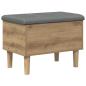 Preview: Aufbewahrungsbank mit Kissen Artisan-Eiche 62 x 42 x 46 cm
