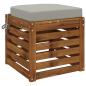 Preview: 1-teiliges Sitzkissen SOEST 100 % Polyester Grau 40 x 40 x 7 cm