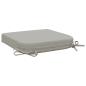 Preview: 1-teiliges Sitzkissen SOEST 100 % Polyester Grau 40 x 40 x 7 cm