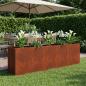 Preview: ARDEBO.de - Garten-Pflanzgefäß Rostoptik 200 x 40 x 60 cm Wetterfeststahl