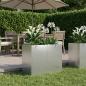 Preview: ARDEBO.de - Garten-Pflanzgefäß Silber 80 x 40 x 60 cm Edelstahl