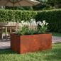 Preview: ARDEBO.de - Garten-Pflanzgefäß Rostoptik 120 x 80 x 60 cm Wetterfeststahl