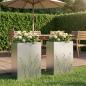 Preview: ARDEBO.de - Garten-Pflanzgefäß 2 Stk. Silber 50 x 30 x 75 cm
