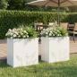 Preview: ARDEBO.de - Garten-Pflanzgefäß 2 Stk. Weiß 50 x 30 x 49 cm